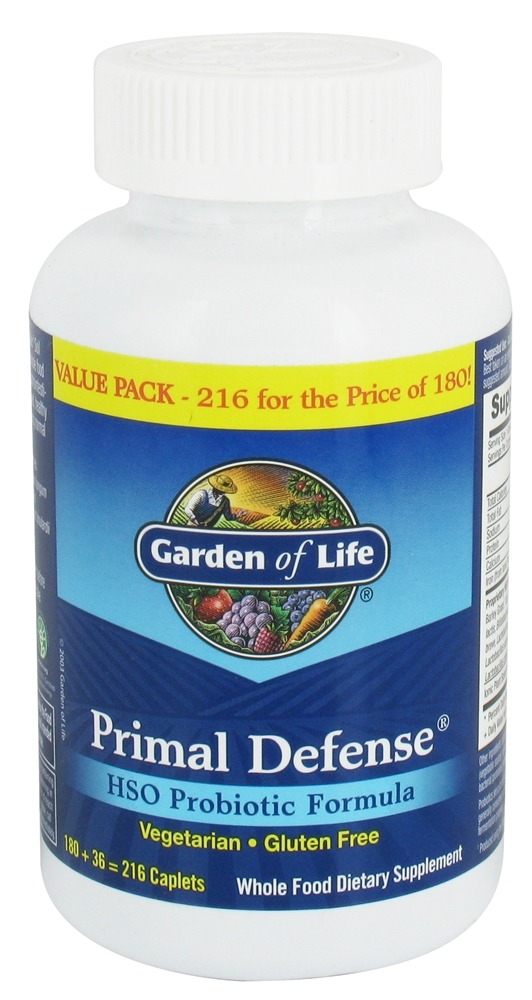Garden of Life - Primal Defense HSO Probiotic Formula Value Pack - 216 Vegetarian Caplet(s)