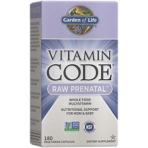 Vitamin Code Raw Whole Food Prenatal Multivitamin (180 Vegetarian Capsules)