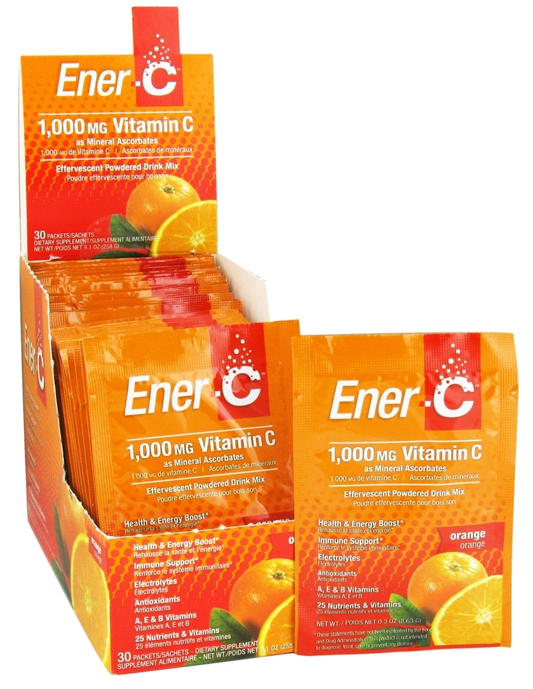 Ener-C - Vitamin C Effervescent Powdered Drink Mix Orange 1000 mg. - 30 Packet(s)