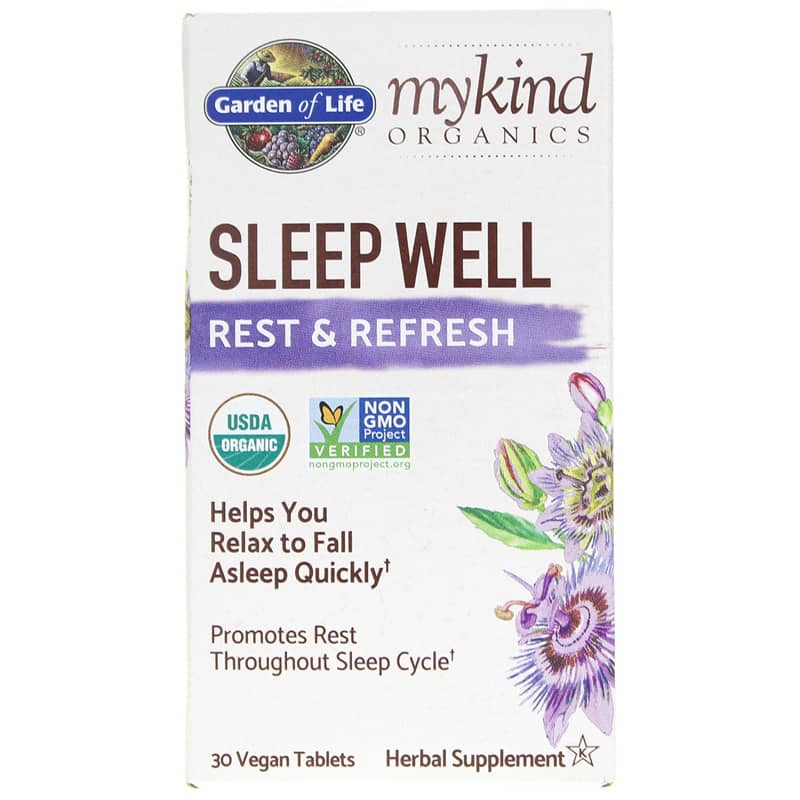Garden of Life mykind Organics Sleep Well Rest & Refresh 30 Veg Tablets