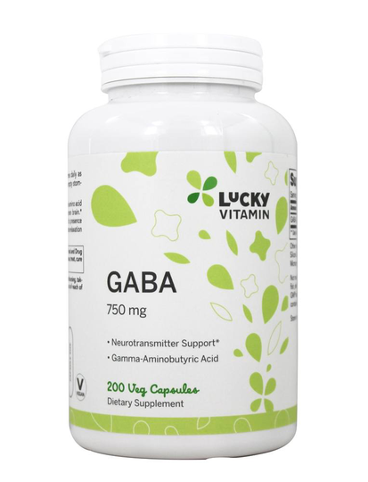 LuckyVitamin - GABA Neurotransmitter Support 750 mg. - 200 Veg Capsules