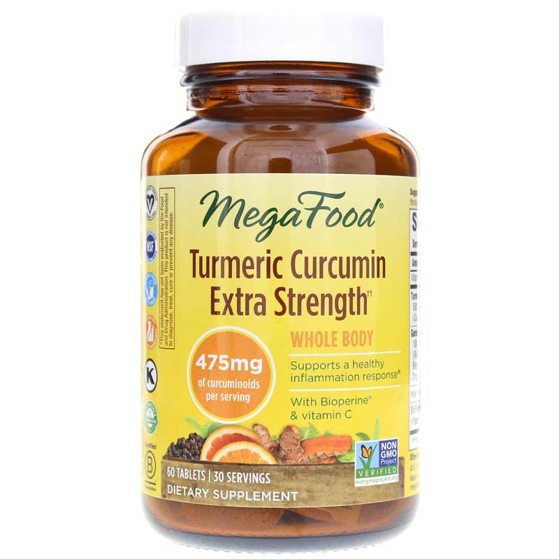 Megafood Turmeric Curcumin Extra Strength 60 Tablets