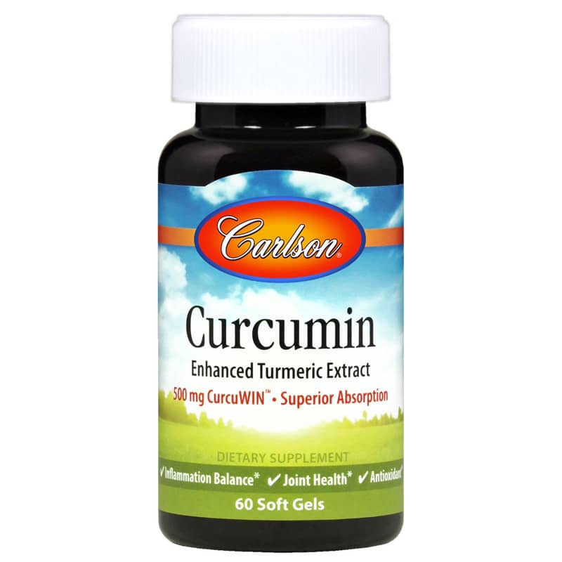 Carlson Labs Curcumin Enhanced Turmeric Extract 500 Mg 60 Softgels