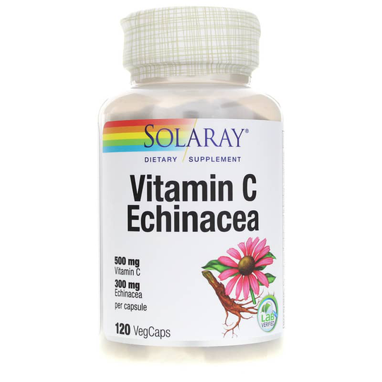 Solaray Vitamin C 500 Mg with Echinacea 120 Veg Capsules