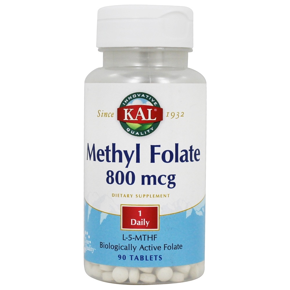 Kal - Methyl Folate 800 mcg. - 90 Tablets