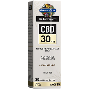Dr. Formulated CBD Whole Hemp Extract Spray - 30 MG Per Serving - THC Free - Chocolate Mint (1 fl oz)
