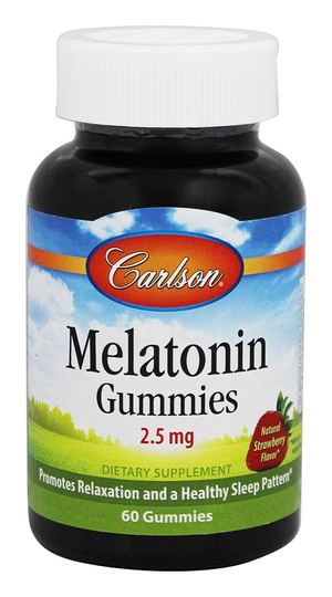 Carlson Labs - Melatonin Gummies Natural Strawberry 2.5 mg. - 60 Gummies