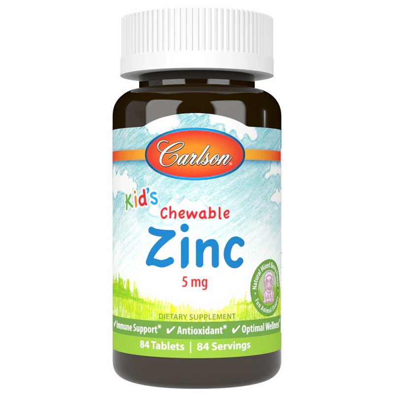 Carlson Labs Kid's Chewable Zinc 5 Mg 84 Tablets