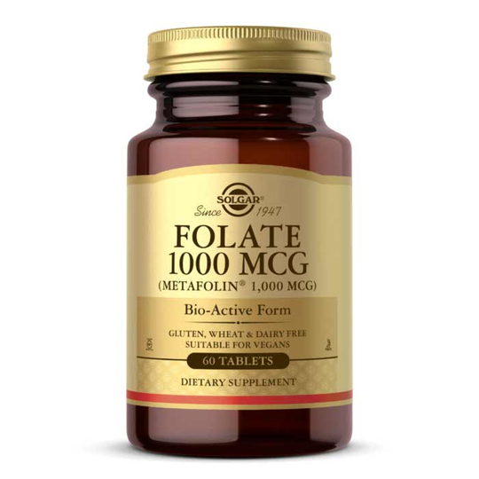 Solgar Folate 1000 Mcg DFE (Metafolin 1000 Mcg) 60 Tablets