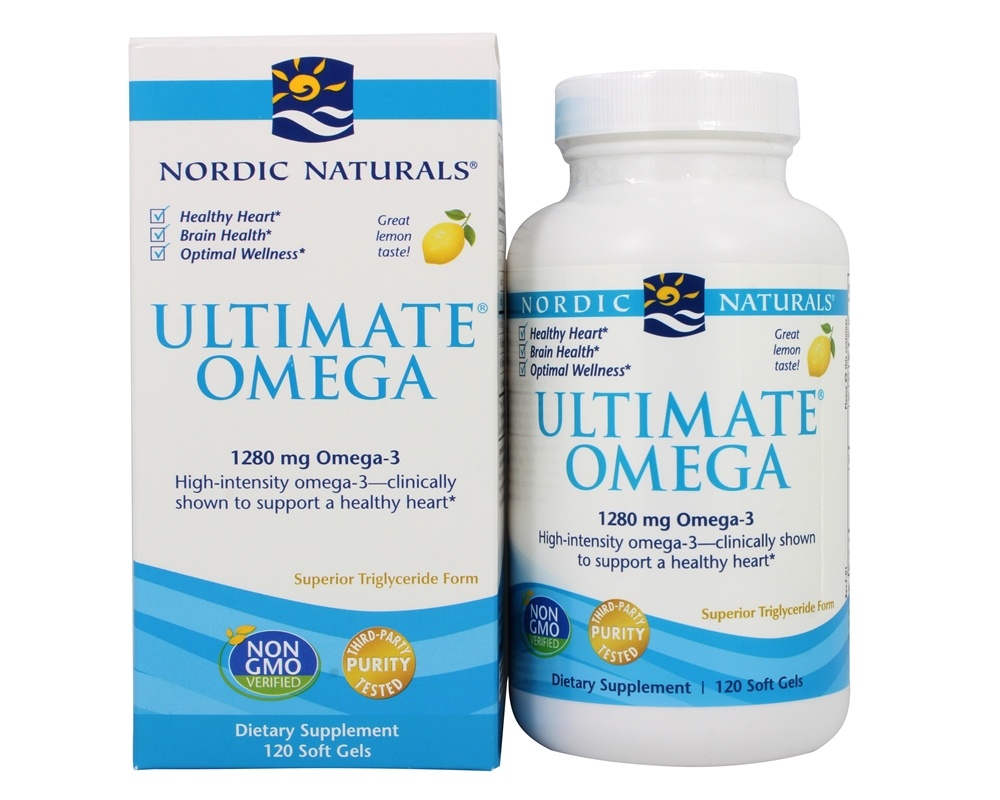 Nordic Naturals - Ultimate Omega Purified Fish Oil Lemon 1280 mg. - 120 Softgels