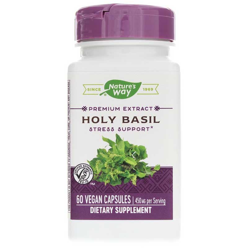 Natures Way Holy Basil 450 Mg 60 Vegan Capsules