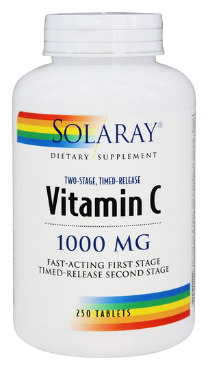 Solaray - Two-Stage Timed Release Vitamin C 1000 mg. - 250 Tablets