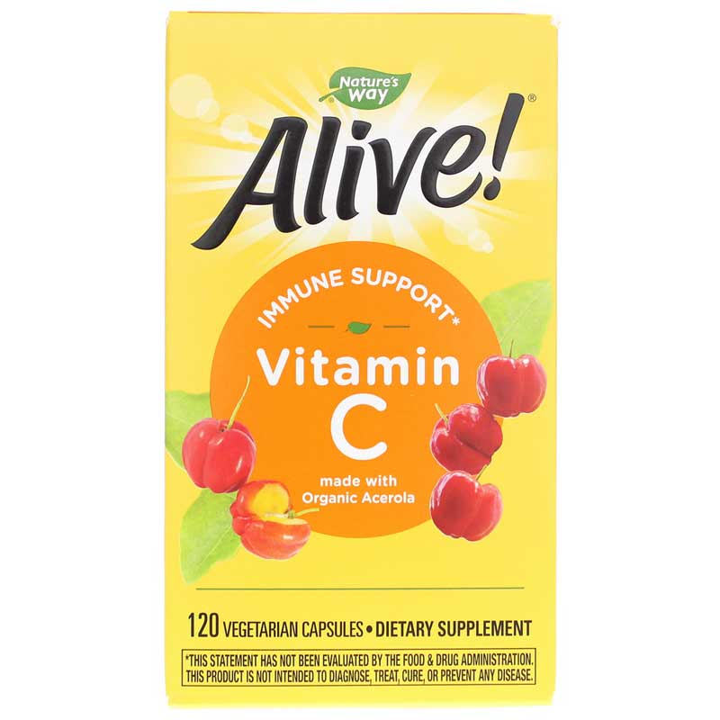 Natures Way Alive Vitamin C Capsules 120 Veg Capsules