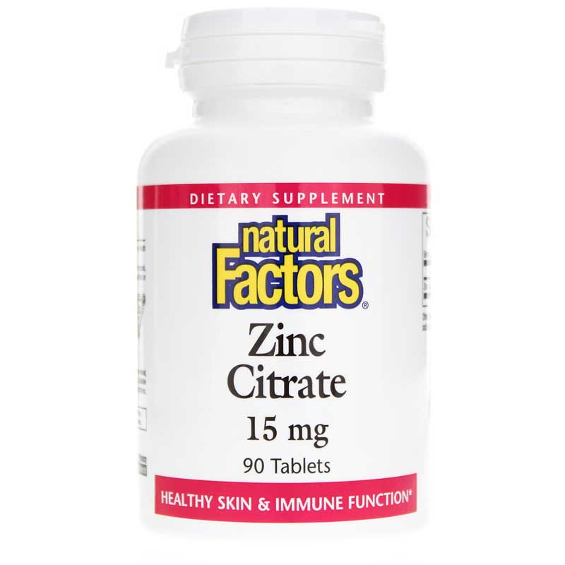 Natural Factors Zinc Citrate 15 Mg 90 Tablets