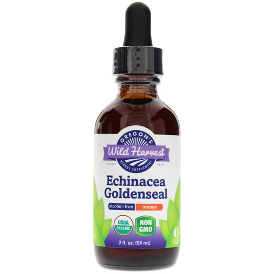Oregons Wild Harvest Echinacea Goldenseal Alcohol-Free 2 Oz