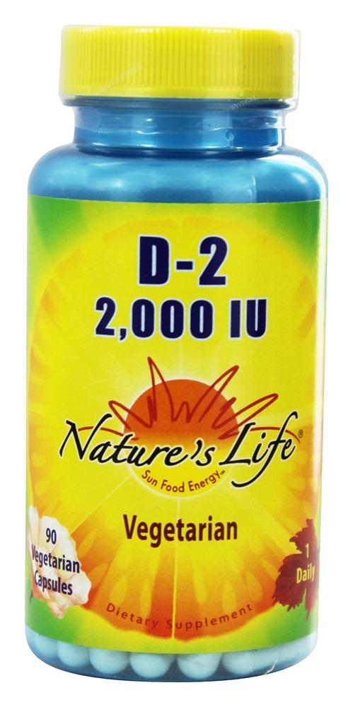 Nature's Life - Vitamin D2 2000 IU - 90 Vegetarian Capsules