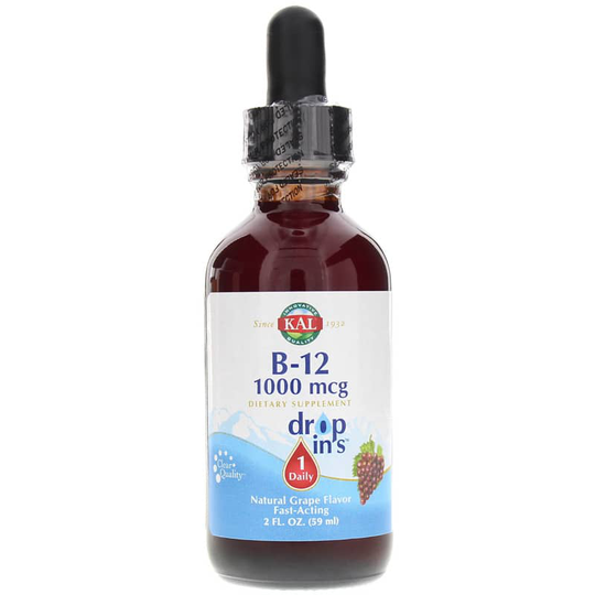 Kal B-12 1000 Mcg DropIns Grape 2 Oz