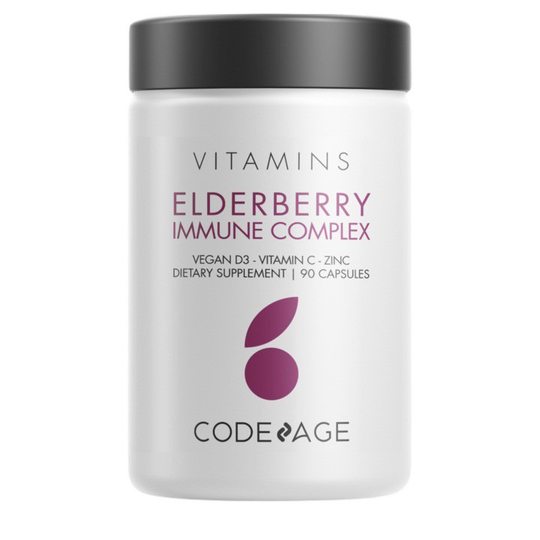 Codeage - Organic Black Elderberry with Vitamin C D Zinc - 90 Capsules