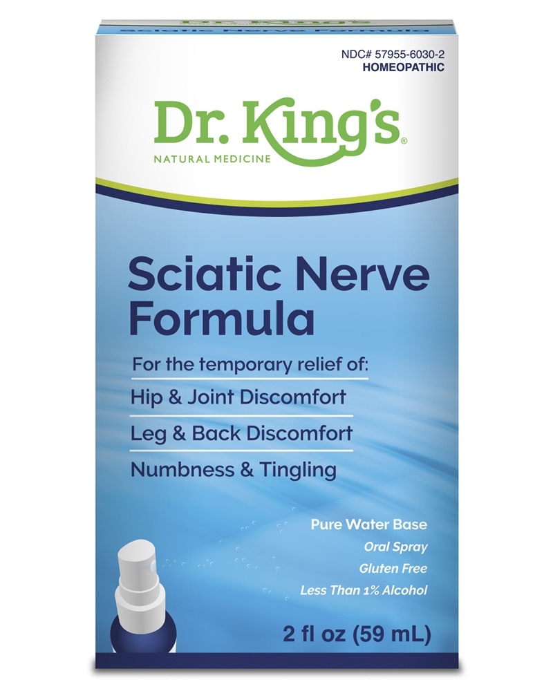 King Bio - Sciatic Nerve Formula Oral Spray Homeopathic Natural Medicine - 2 fl. oz.