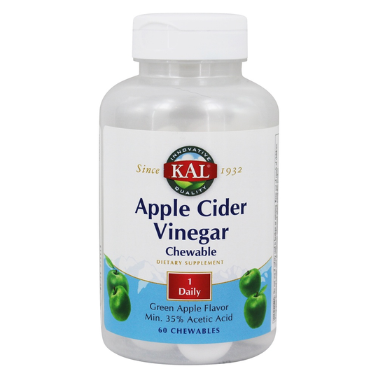 Kal - Apple Cider Vinegar Green Apple Flavor - 60 Chewable Tablets