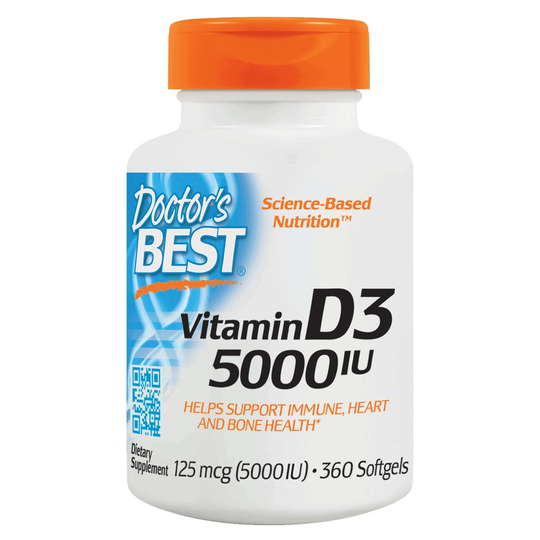 Doctor's Best - Vitamin D3 5000 IU - 360 Softgels