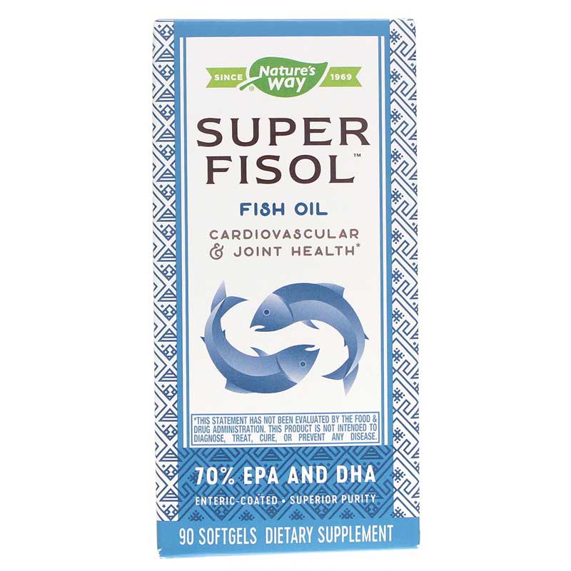 Natures Way Super Fisol Enteric-Coated Fish Oil 90 Softgels