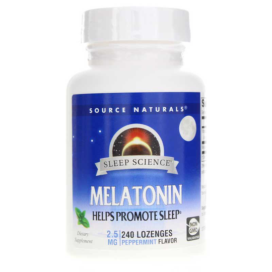 Source Naturals Sleep Science Melatonin 2.5 Mg Lozenges Peppermint 240 Lozenges