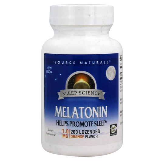 Source Naturals - Melatonin Orange Flavor 1 mg. - 200 Lozenges