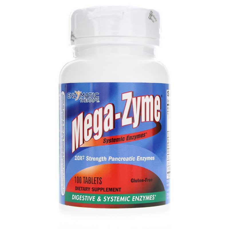 Enzymatic Therapy Mega-Zyme 10x Strength Pancreatic Enzymes 100 Tablets