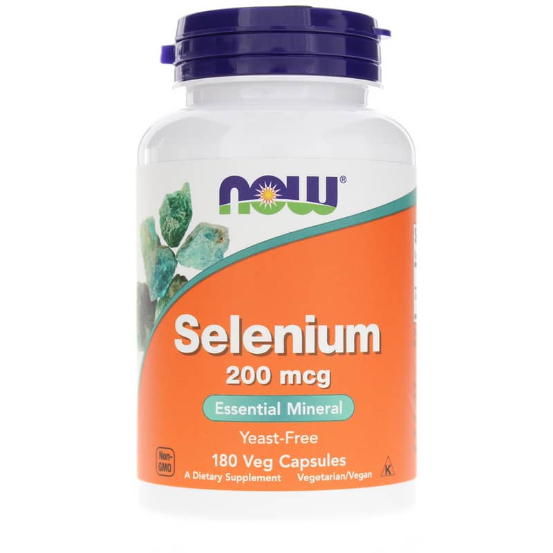 NOW Foods Selenium 200 Mcg Yeast-Free 180 Veg Capsules