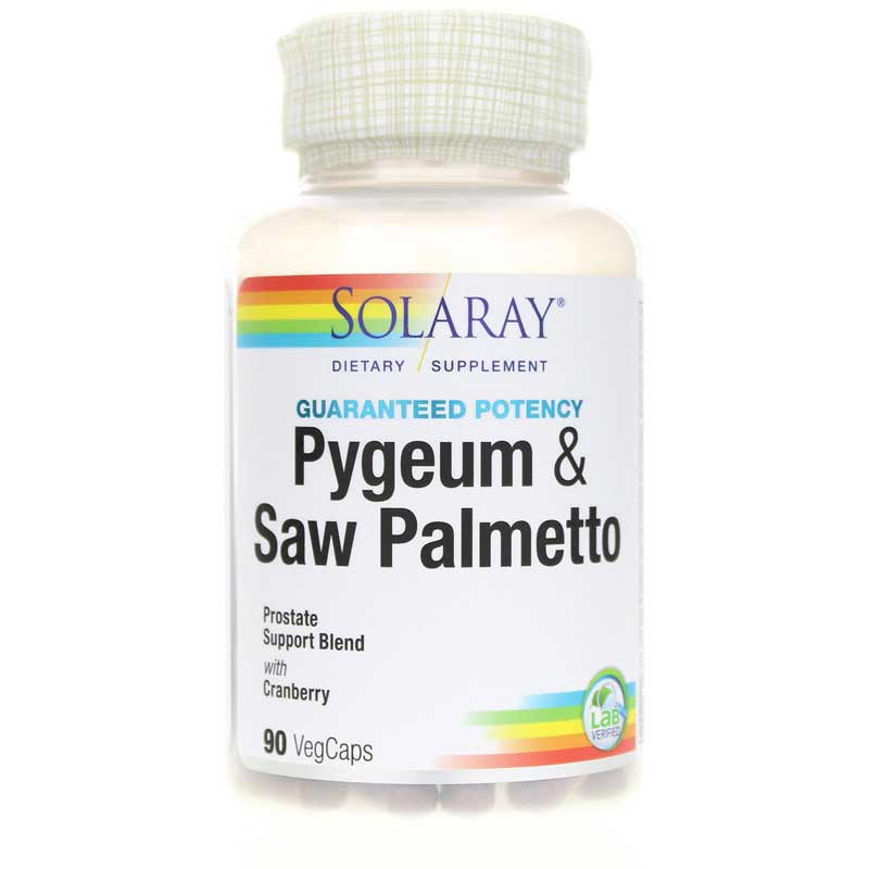 Solaray Pygeum & Saw Palmetto with CranActin 90 Veg Capsules