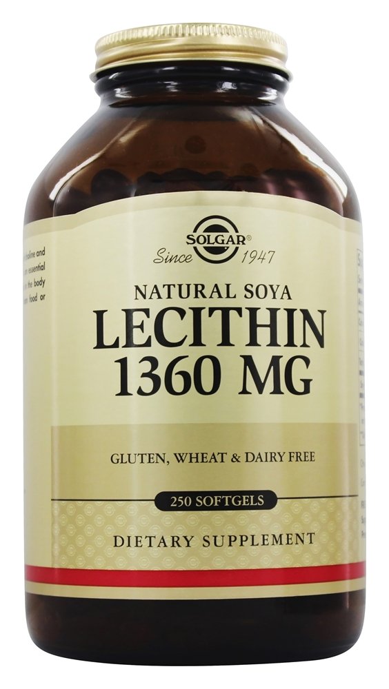 Solgar - Lecithin Unbleached 1360 mg. - 250 Softgels