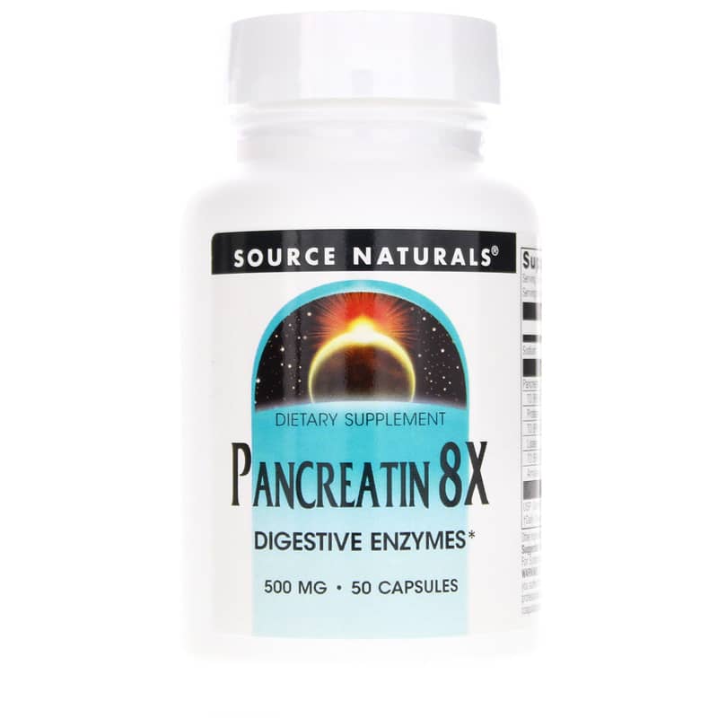 Source Naturals Pancreatin 8X 500 Mg Capsules