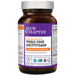 Organic Multivitamin for Every Man - Whole-Food Complex - Once Daily (24 Tablets)