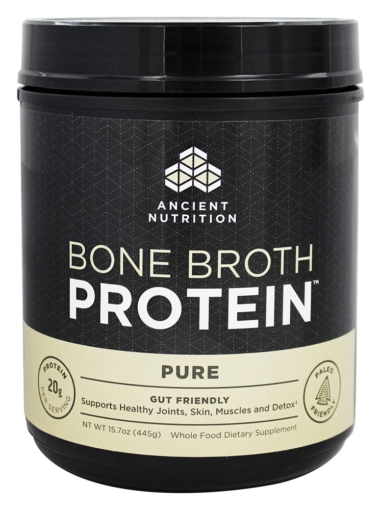 Ancient Nutrition - Bone Broth Protein Powder Pure - 15.7 oz.