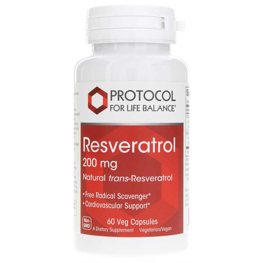 Protocol For Life Balance Resveratrol 200 Mg 60 Veg Capsules