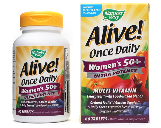 Nature's Way - Alive Once Daily Women's 50 Multi-Vitamin & Whole Food Energizer Ultra Potency - 60 Tablets