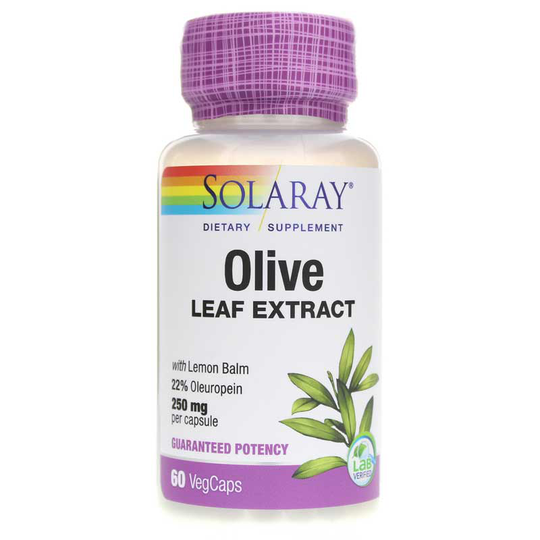 Solaray Olive Leaf Extract 250 Mg 60 Veg Capsules