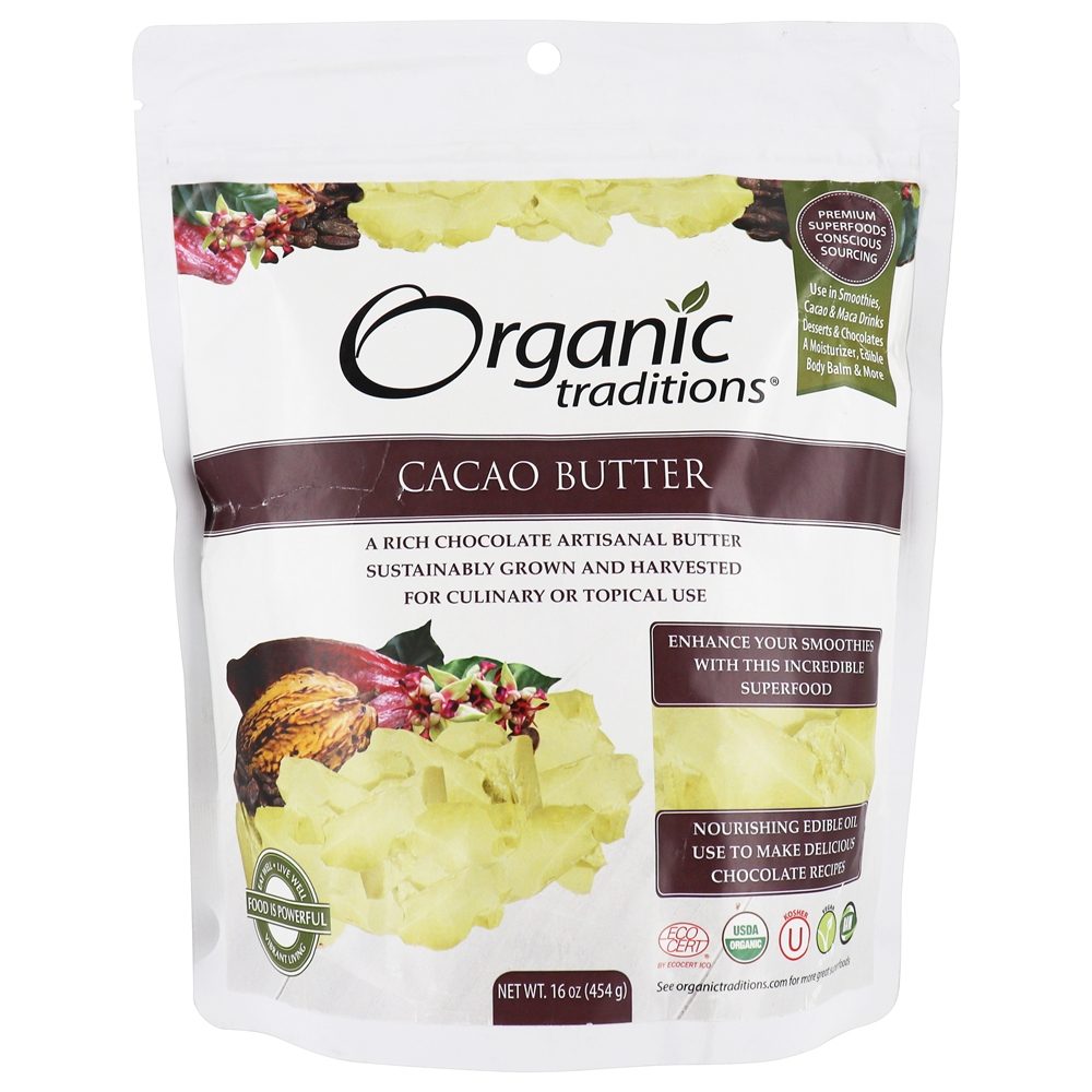Organic Traditions - Cacao Butter - 16 oz.