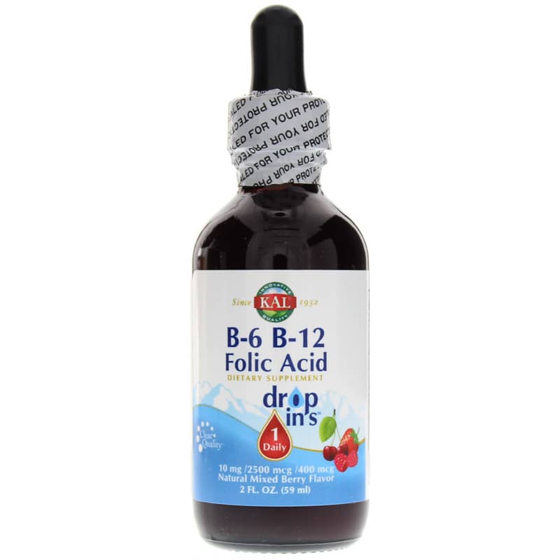 Kal B-6 B-12 Folic Acid Dropins Mixed Berry 2 Oz