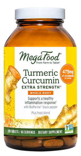 MegaFood - Turmeric Curcumin Extra Strength for Whole Body - 120 Tablets