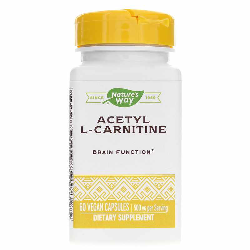 Natures Way Acetyl L-Carnitine 500 Mg 60 Vegan Capsules