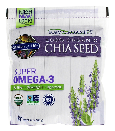 Garden of Life - Super Omega-3 100 Organic Chia Seed - 12 oz.