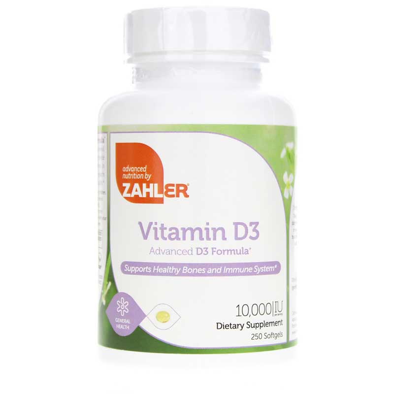 Zahler Vitamin D3 10,000 IU (250mcg) 250 Softgels