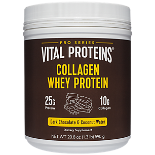 Collagen Whey Protein - Dark Chocolate & Coconut Water (20.8 oz. / 14 Servings)