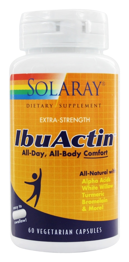 Solaray - IbuActin Extra-Strength - 60 Vegetarian Capsules