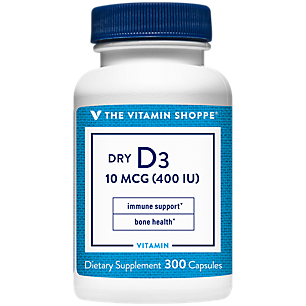 Dry Vitamin D3 - Immune Support & Bone Health - 400 IU (300 Capsules)
