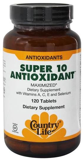 Country Life - Super 10 Antioxidant Formula Maximized Family Size - 120 Tablets