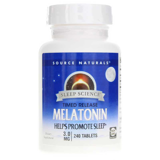 Source Naturals Sleep Science Melatonin 3 Mg Tablets, Timed Release 240 Tablets