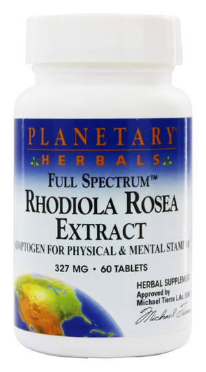 Planetary Herbals - Rhodiola Rosea Extract Full Spectrum 327 mg. - 60 Tablets